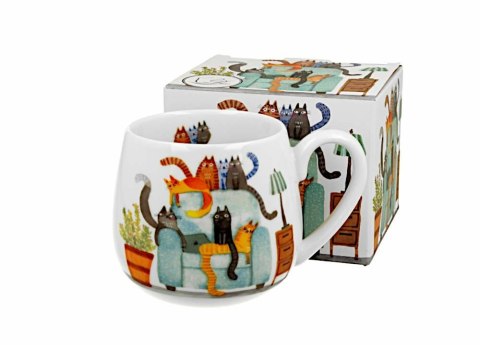 Kubek baryłka 430 ml Koty na fotelu Koci Świat