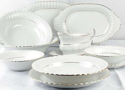 Serwis obiadowy dla 12 osób 44 elementowy IWONA B014 Złota Linia Chodzież