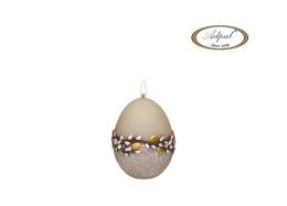 Świeca Jajko 9 cm Gold Eggs Lakier Matowy Latte Adpal