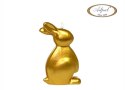 Świeca zając IV Mały 150/90/40 mm Easter Metalik miodowy Adpal