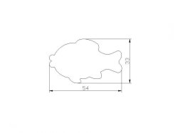 Wykrawacz do ciastek RYBKA 5,4 cm Simax