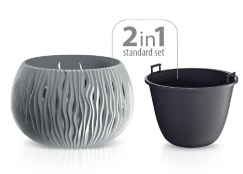 Donica 18 cm Sandy Bowl DSK180-S449 Biała Prosperplast