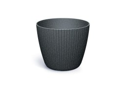 Doniczka 200 AMIA ROUND DLAM200W-S433W Antracyt Prosperplast