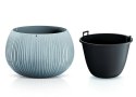 Doniczka 24 cm z wkładem Bowl Beton DKB240 Szara