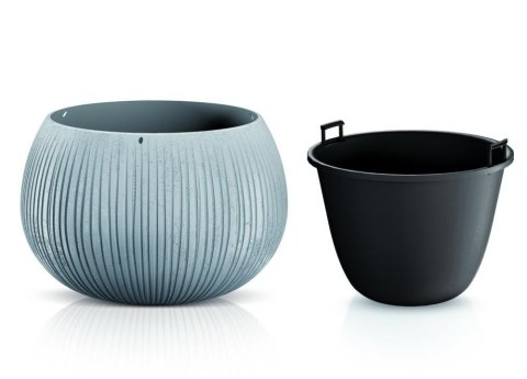 Doniczka 24 cm z wkładem Bowl Beton DKB240 Szara