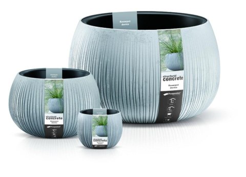 Doniczka 24 cm z wkładem Bowl Beton DKB240 Szara