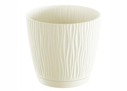 Doniczka z podstawką 240 Sandy DSY240P Kremowa CY728 Prosperplast
