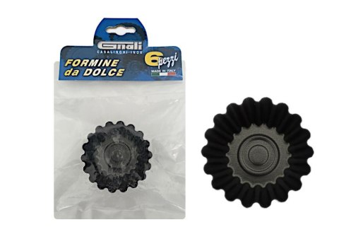 Formeki aluminiowe do tarty 6,5 cm Crostatine 6 sztuk Gnali