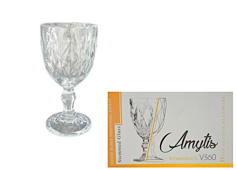 Komplet 6 kieliszków 360ml na nodze AMYTIS WG8058GCL Kaveh