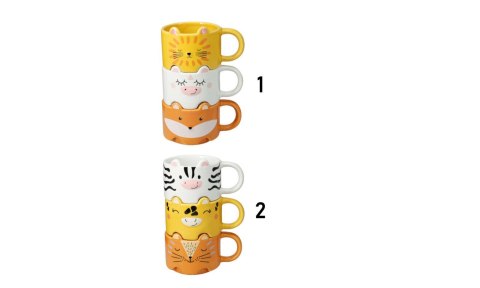 Kubki ceramiczne ZWIERZAKI 3 sztuki 170497700 2 Wersje