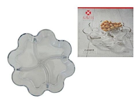 Półmisek taca dzielona Kabaret 22,5cm FLOWER PD1316GCL Kaveh