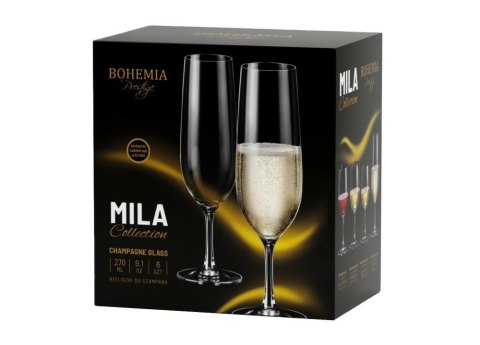 Kieliszki do szampana 270 ml BOHEMIA PRESTIGE MILA 963422