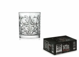 Szklanki do whisky 340 ml TATTOO 262440 Komplet 6 sztuk RCR Cristalleria Italiana